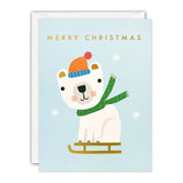 James Ellis Polar Bear Christmas Mini Card